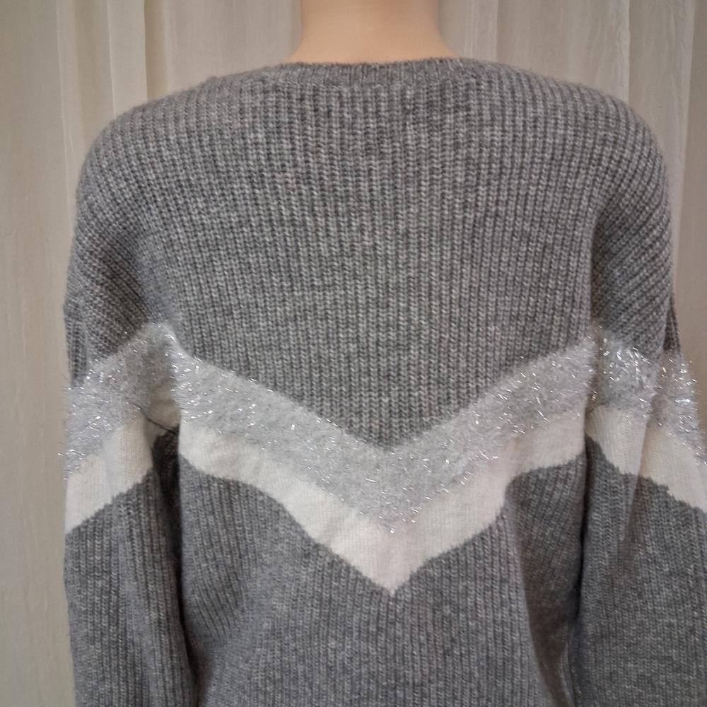 Nine West Gray and Cream Women's Sweater Size M - Picture 8 of 14